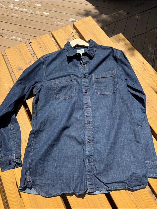 L.L. Bean Other - L.L. Bean Men's Indigo Blue Denim Button-Down Shirt